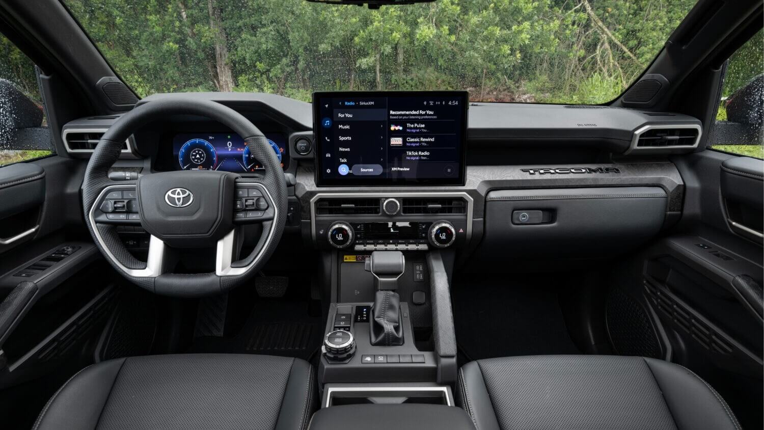 Interior shot of Toyota Tacoma
