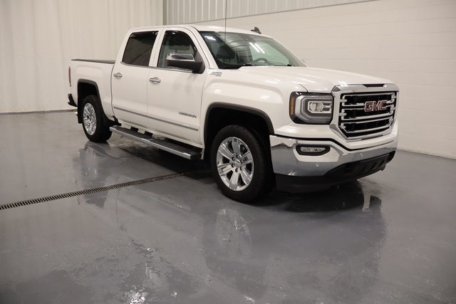 Used 2018 GMC Sierra 1500 SLT with VIN 3GTU2NEJ0JG239197 for sale in Plymouth, IN