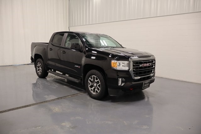 Used 2021 GMC Canyon AT4 with VIN 1GTG6FEN2M1154858 for sale in Plymouth, IN