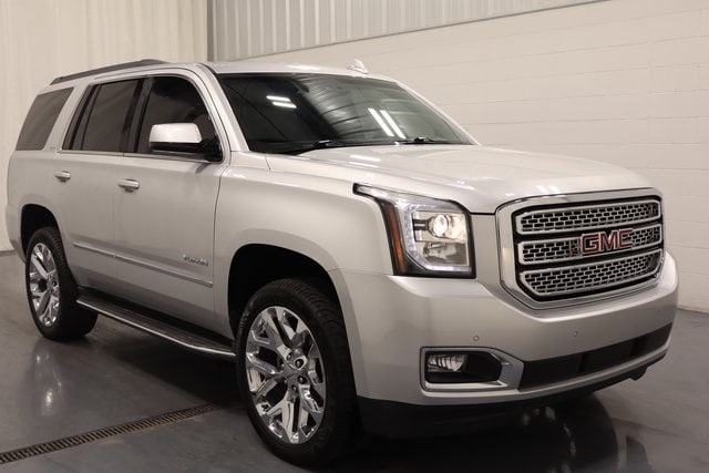Used 2015 GMC Yukon SLT with VIN 1GKS2BKC4FR671119 for sale in Plymouth, IN