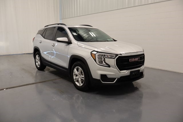 Used 2022 GMC Terrain SLE with VIN 3GKALMEV0NL117373 for sale in Plymouth, IN