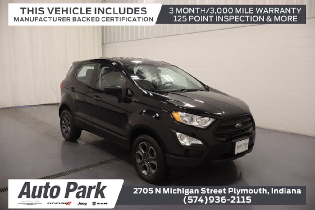 Certified 2020 Ford EcoSport S SUV