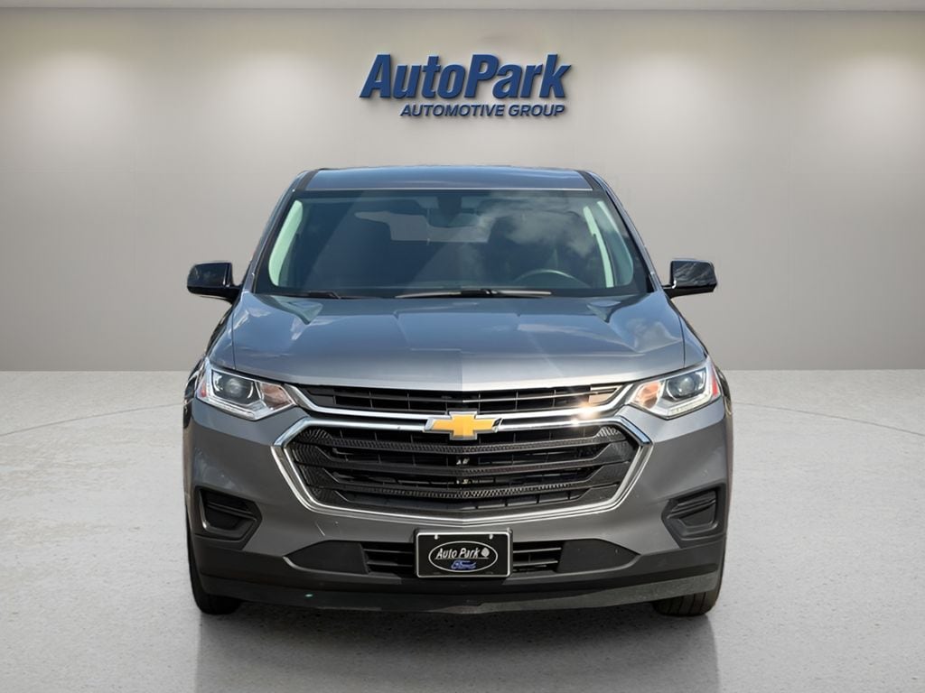 Used 2018 Chevrolet Traverse LS with VIN 1GNEVFKW7JJ166546 for sale in La Porte, IN