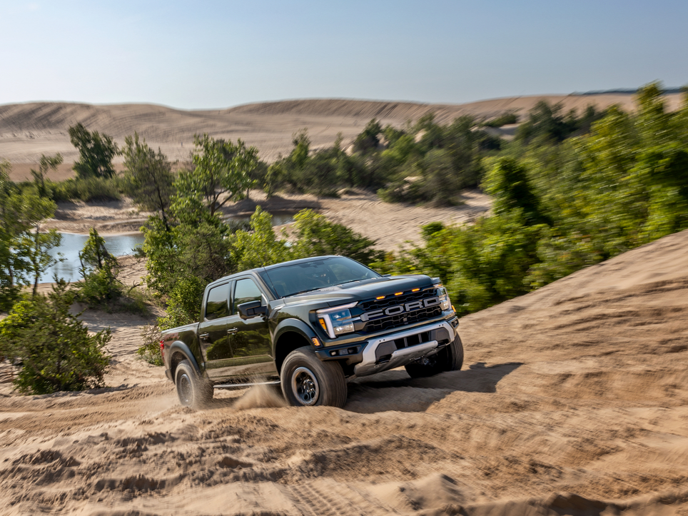 2026 Ford F-150 running on a sand hill