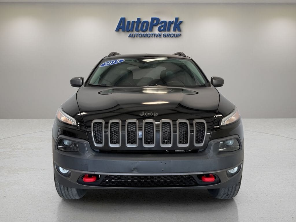 Certified 2018 Jeep Cherokee Trailhawk with VIN 1C4PJMBX6JD523336 for sale in Sturgis, MI