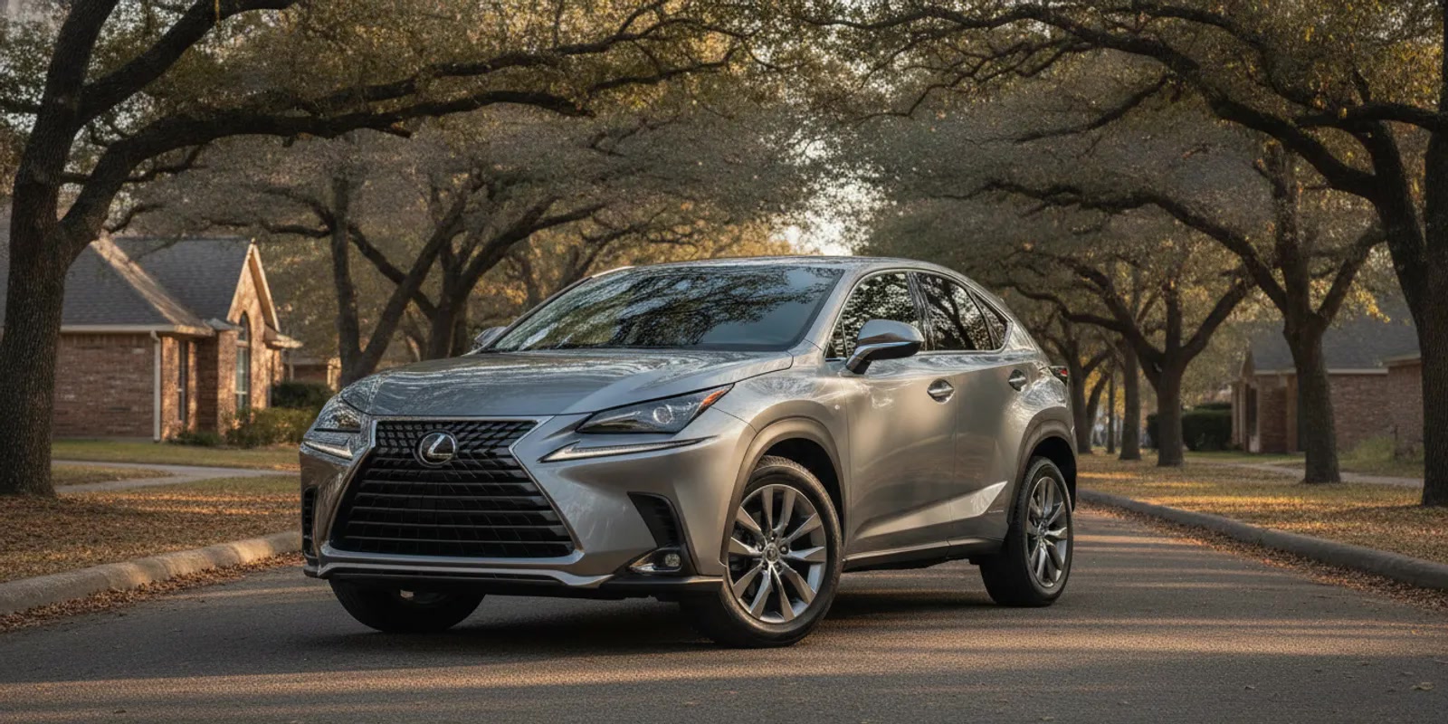 Pre-owned Lexus NX 250 parked outside in a clean, modern setting