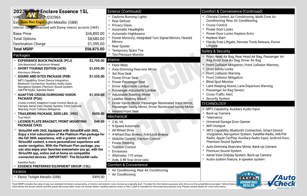 Used 2023 Buick Enclave Essence SUV