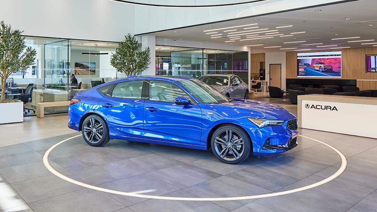 New Acura in the showroom at AutoNation Acura Stevens Creek