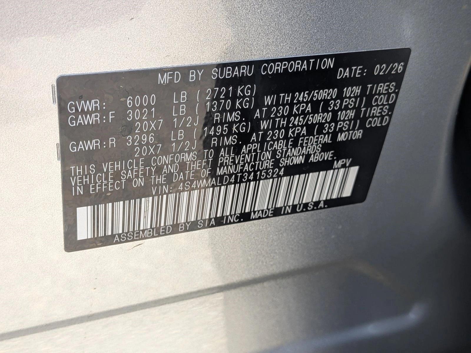 2026 Subaru Ascent Onyx Edition-Touring - Photo 20