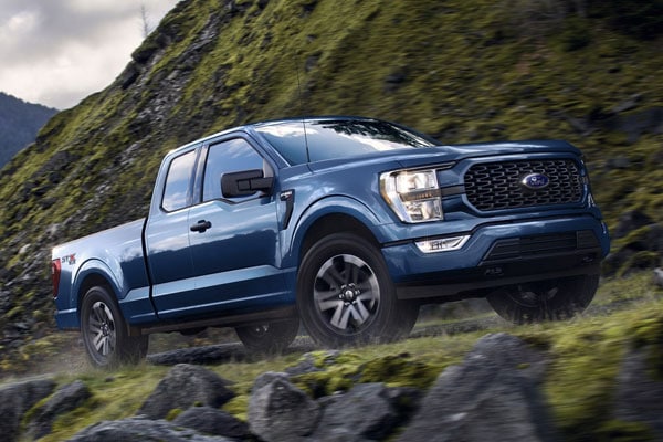Blue Ford F-150 Pickup Truck