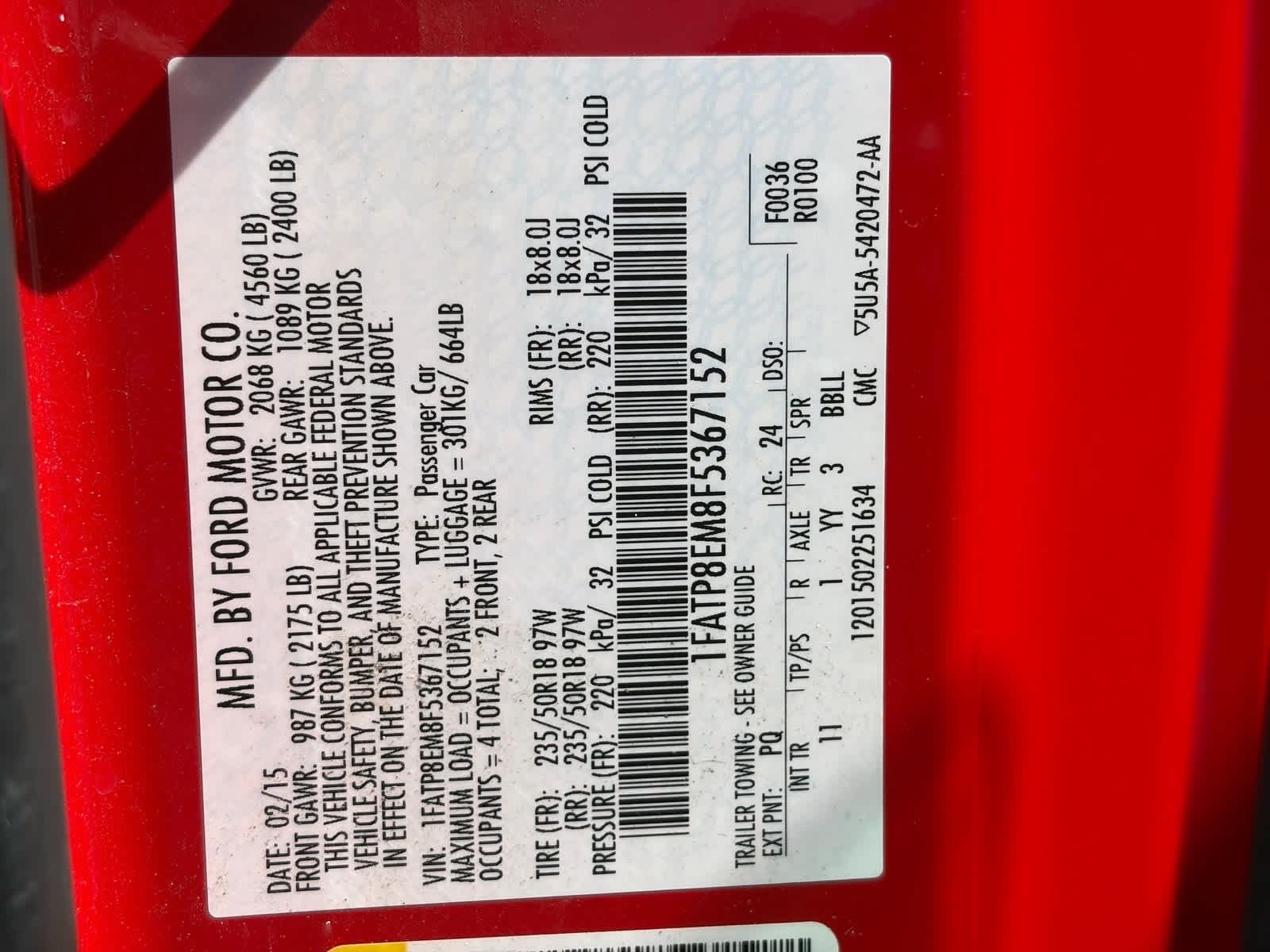 Thumbnail: 2015 Ford Mustang - 15