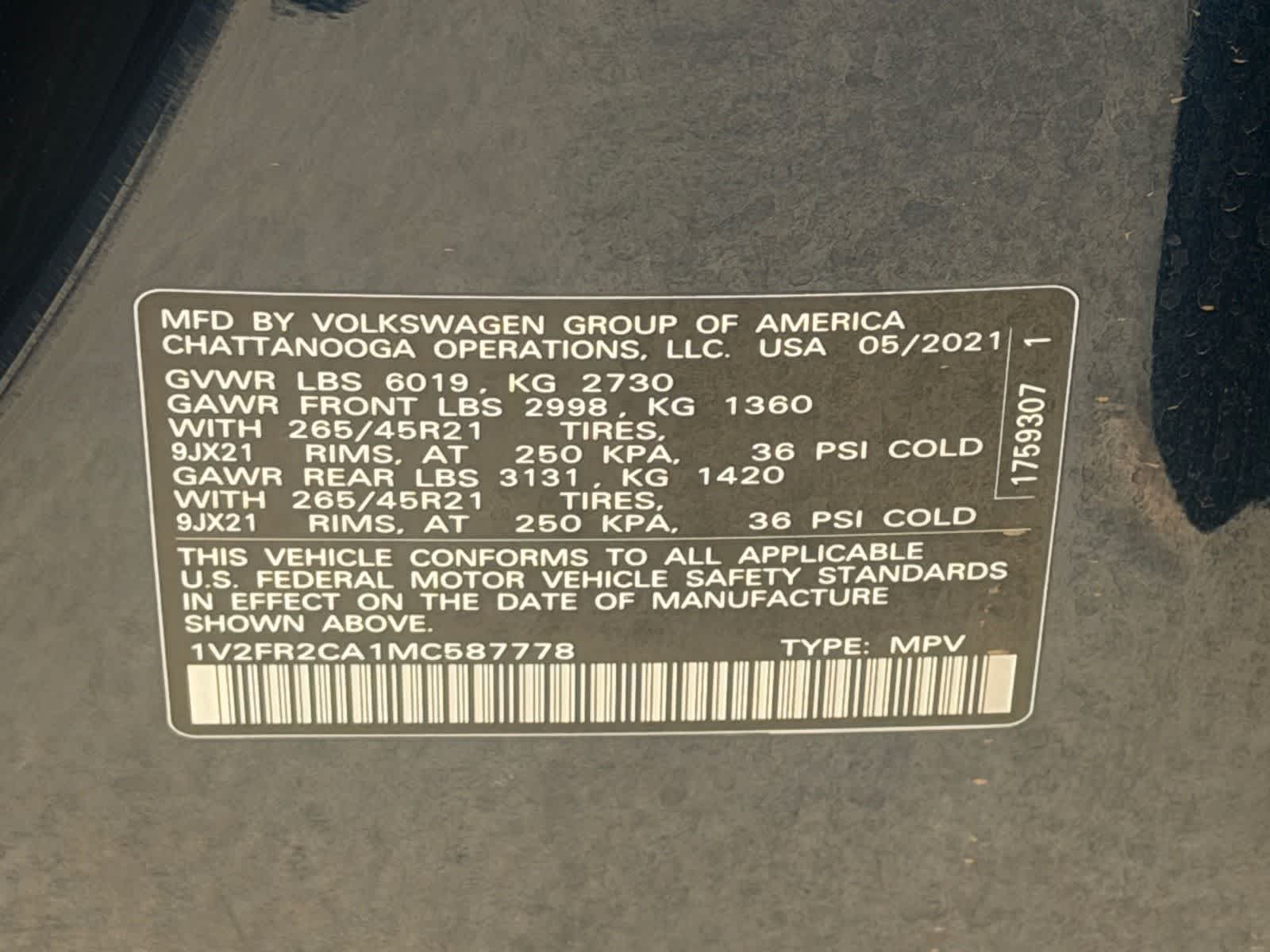 Thumbnail: 2021 Volkswagen Atlas - 30