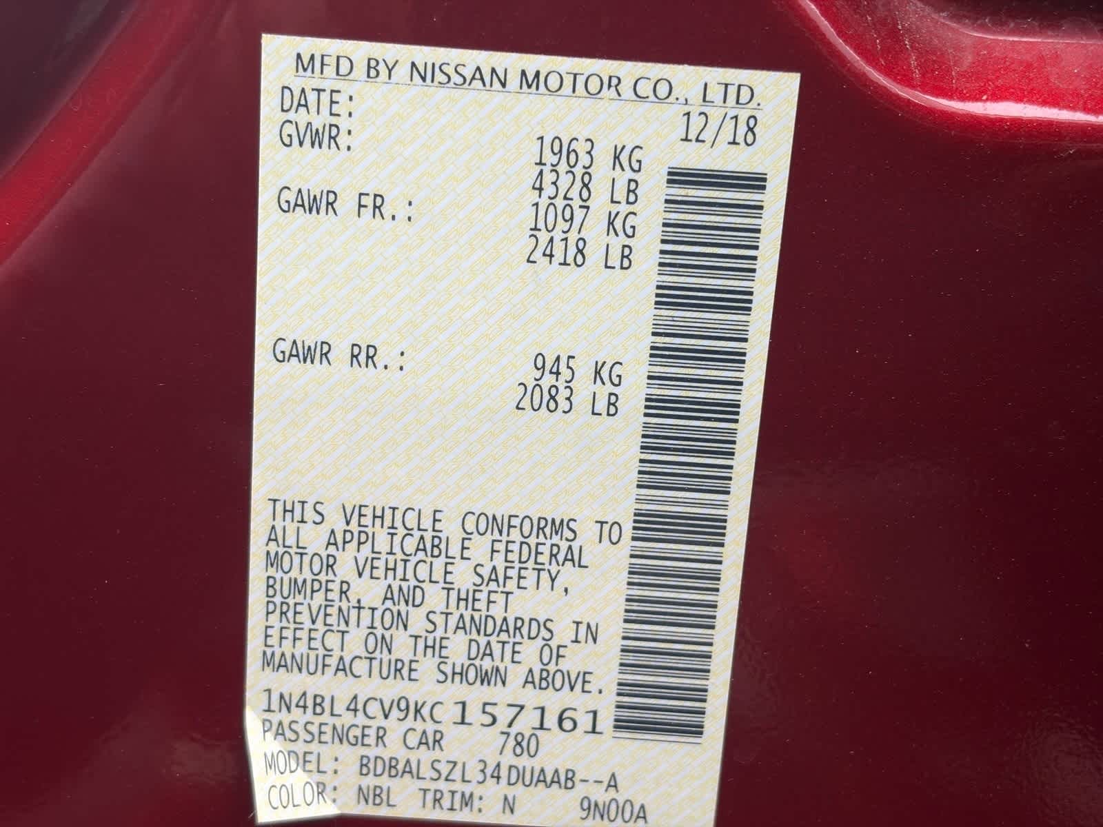 Thumbnail: 2019 Nissan Altima - 19