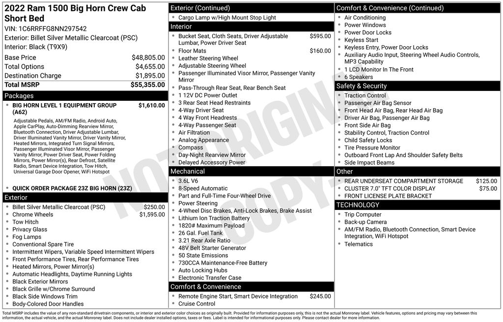 2022 RAM Ram 1500 Pickup Big Horn/Lone Star - Photo 39