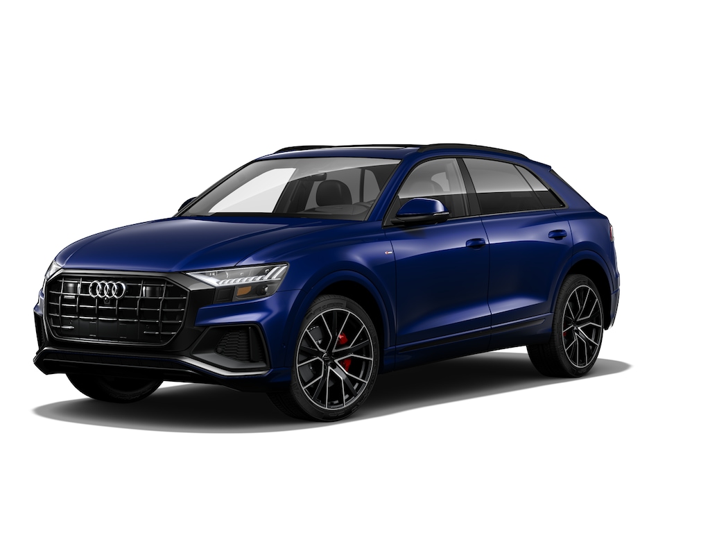 New 2019 Audi Q8 Suv 30t Prestige Navarra Blue Metallic For Sale
