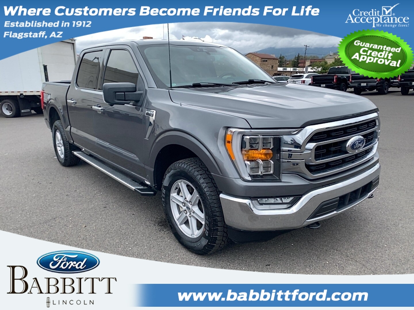 Gray Metallic 2022 Ford F-150 Pickup Truck Four-Wheel Drive Automatic