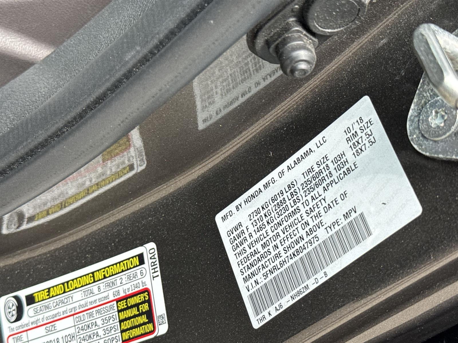 2019 Honda Odyssey EX-L 32