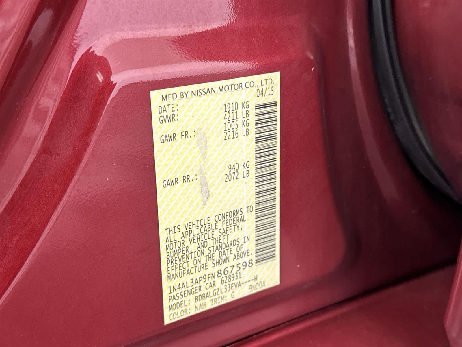 Thumbnail: 2015 Nissan Altima - 31