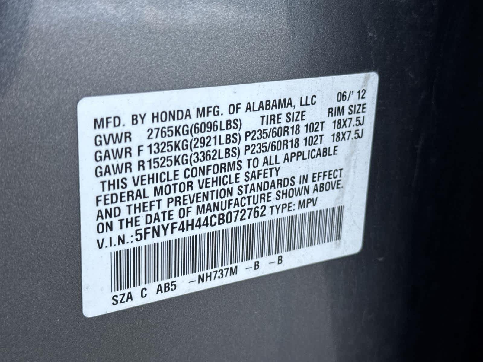 Thumbnail: 2012 Honda Pilot - 30