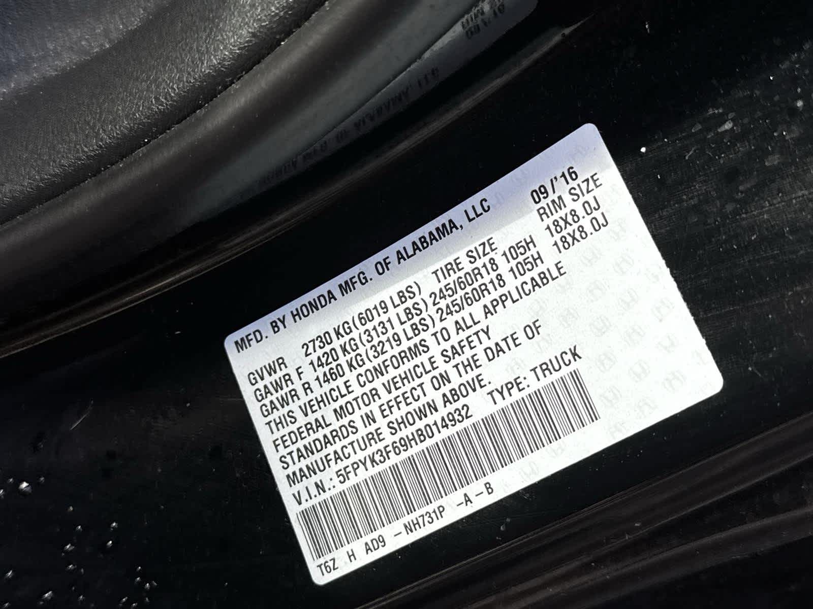 Thumbnail: 2017 Honda Ridgeline - 34