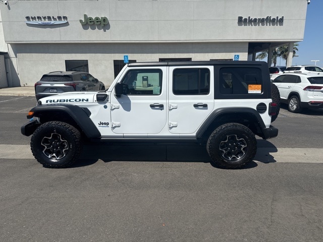 Certified 2021 Jeep Wrangler Unlimited Rubicon 4XE with VIN 1C4JJXR67MW767218 for sale in Bakersfield, CA
