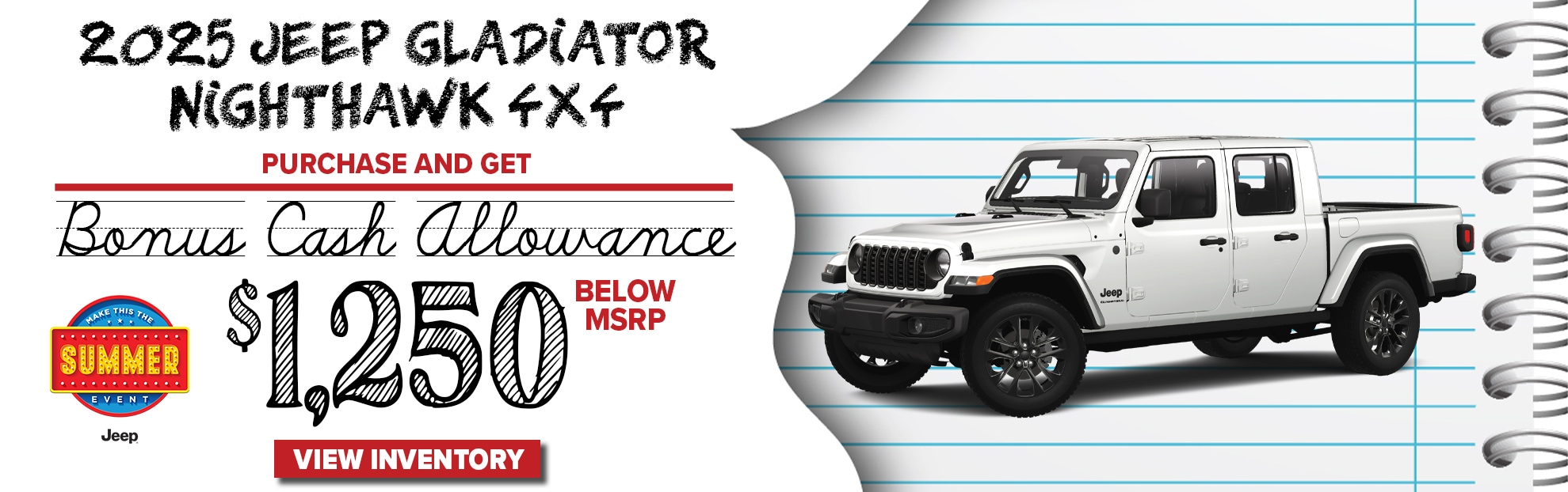 New 2025 JEEP GLADIATOR NIGHTHAWK 4X4 MODELS
