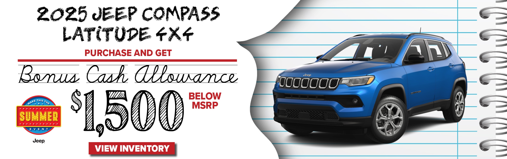 New 2025 JEEP COMPASS LATITUDE 4X4 MODELS