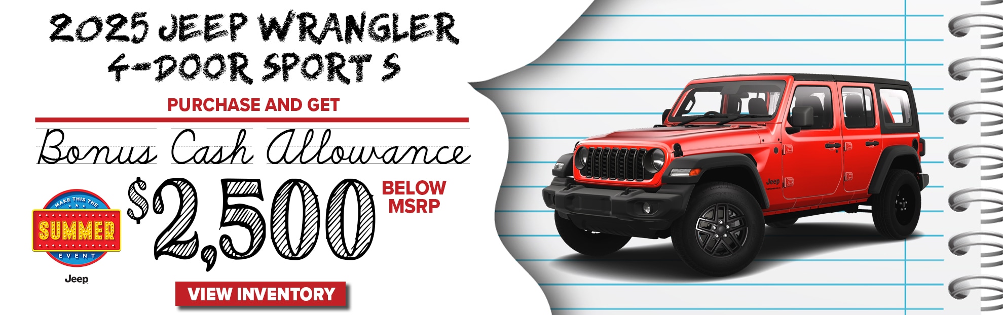 New 2025 JEEP WRANGLER 4-DOOR SPORT S MODELS