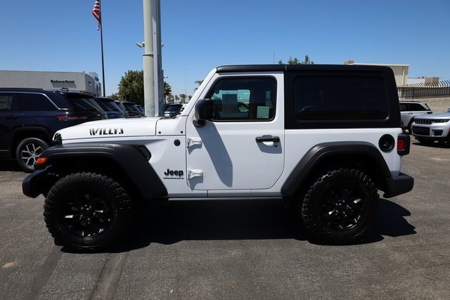 Certified 2023 Jeep Wrangler 2-Door Willys Sport with VIN 1C4GJXAN7PW530407 for sale in Bakersfield, CA