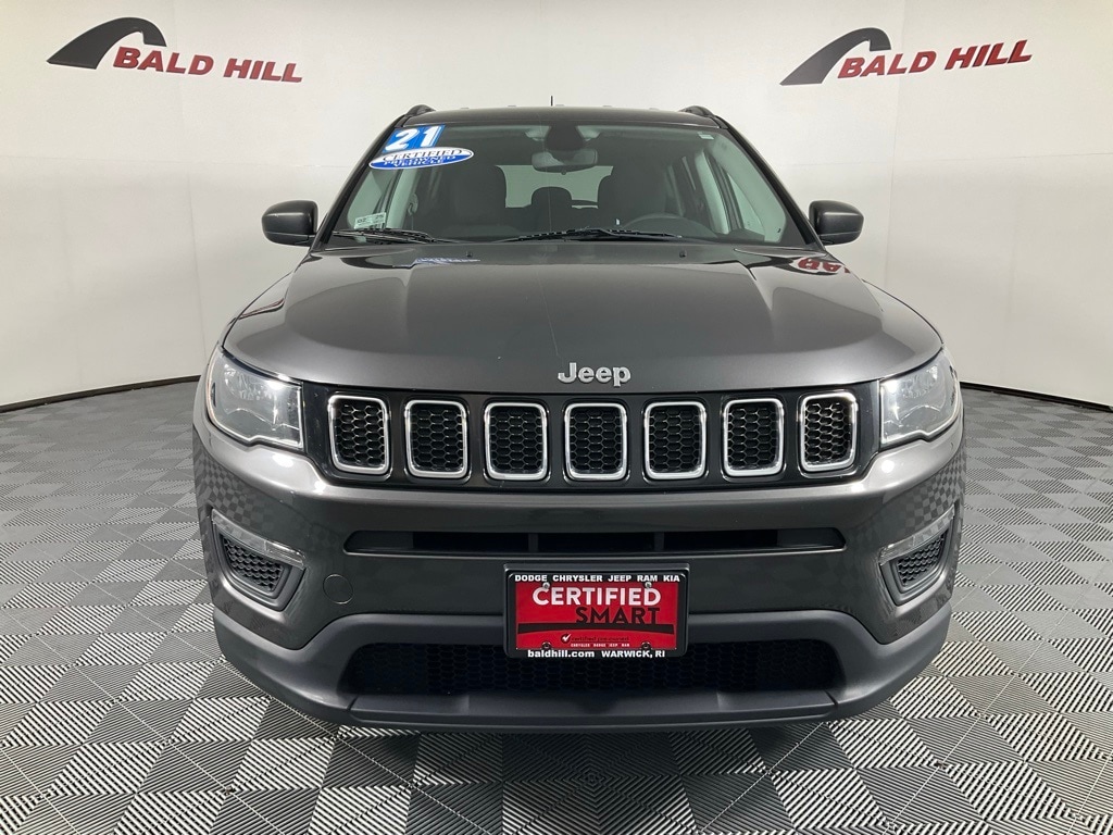 Certified 2021 Jeep Compass Sport with VIN 3C4NJDAB1MT571970 for sale in Warwick, RI