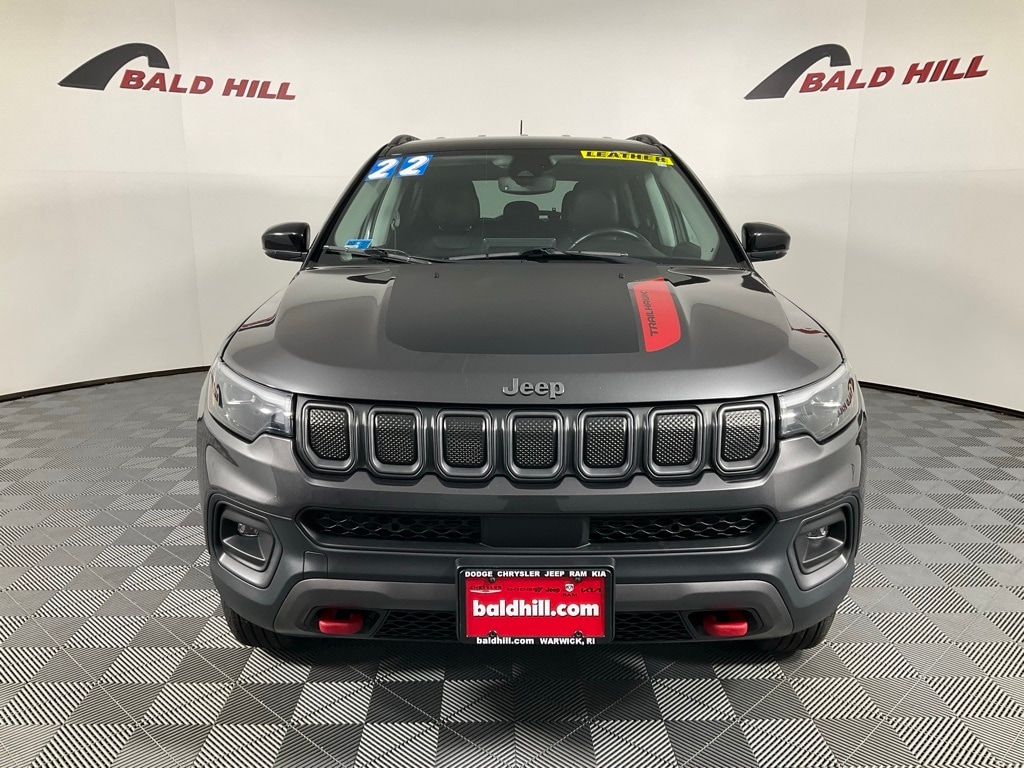 Certified 2022 Jeep Compass Trailhawk with VIN 3C4NJDDB9NT197038 for sale in Warwick, RI
