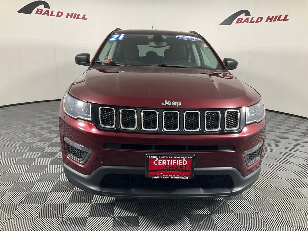 Certified 2021 Jeep Compass Sport with VIN 3C4NJDAB5MT571972 for sale in Warwick, RI