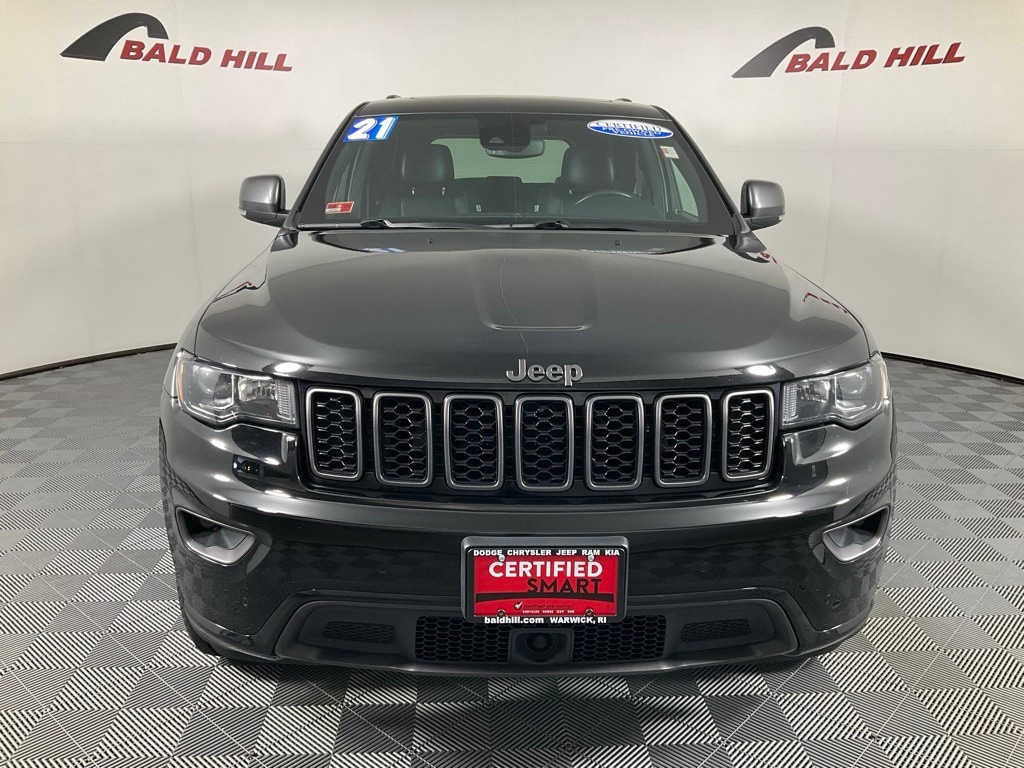 Certified 2021 Jeep Grand Cherokee 80th Edition with VIN 1C4RJFBG7MC527250 for sale in Warwick, RI