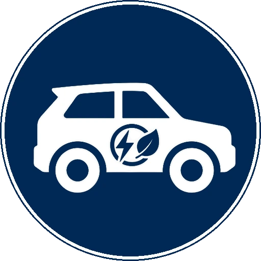 Hybrid vehicle silhouette icon