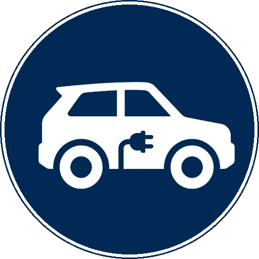 Electric vehicle silhouette icon