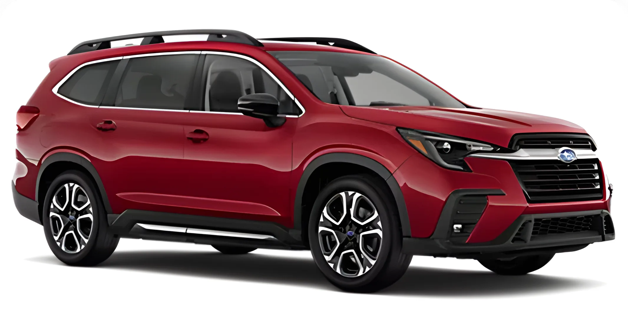 Red 2026 Subaru Ascent Limited 7-Passenger in profile