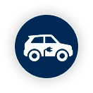 Electric vehicle silhouette icon