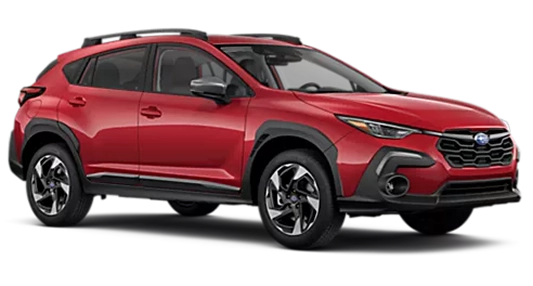 A red 2026 Subaru Crosstrek Limited in profile