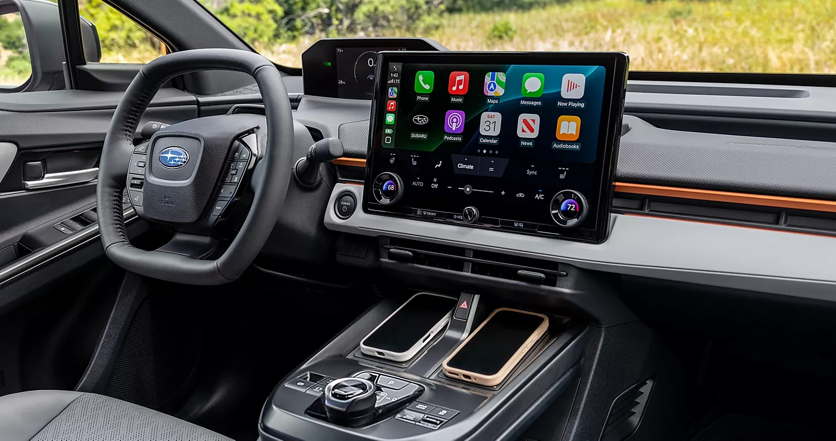 The 14-inch touchscreen and cabin of the 2026 Subaru Uncharted