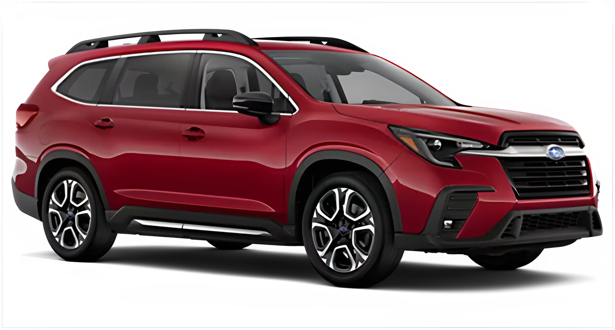 Red 2026 Subaru Ascent Limited 8-Passenger in profile