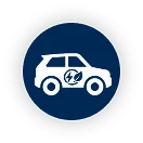 Hybrid vehicle silhouette icon
