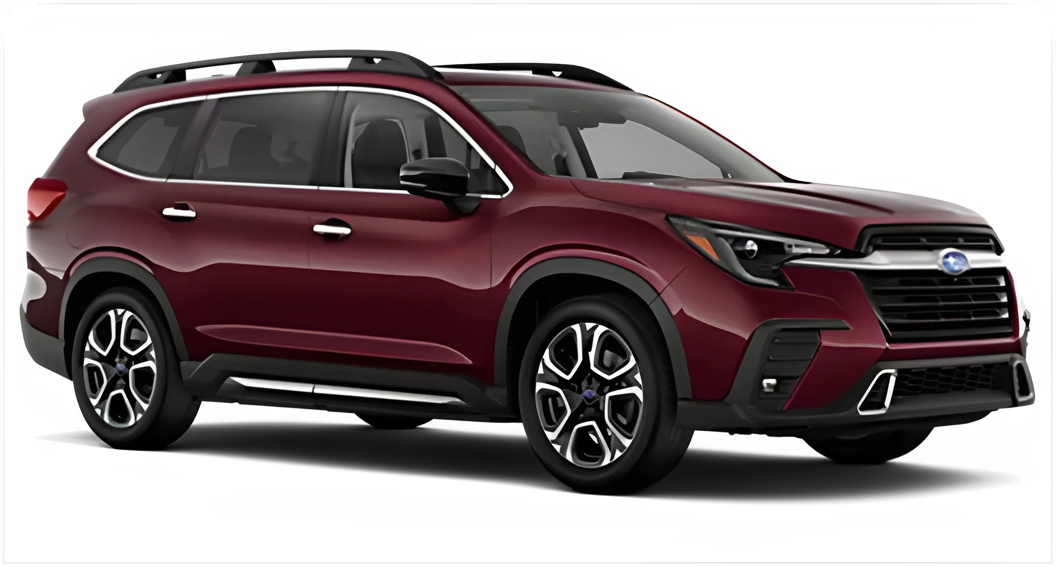 Red 2026 Subaru Ascent Touring 7-Passenger in profile
