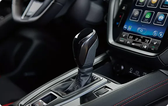 WRX centre console with shifter and touchscreen