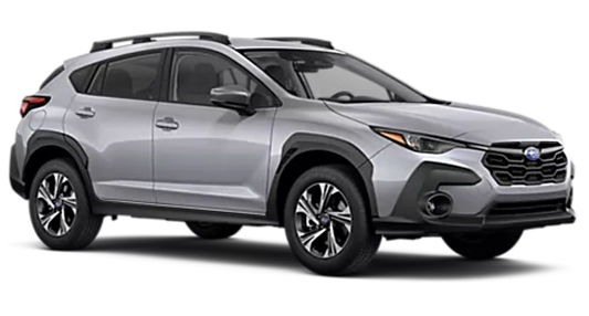 A silver 2026 Subaru Crosstrek Premium in profile