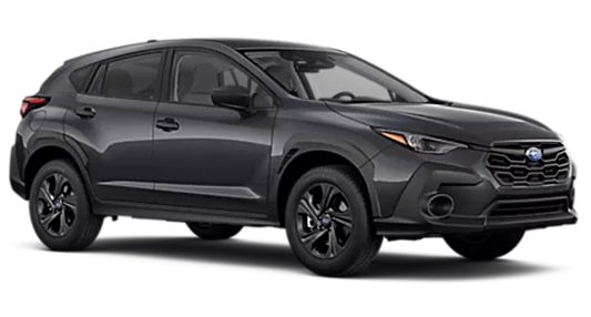 A dark gray 2026 Subaru Crosstrek Base in profile