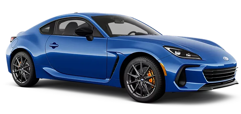 Blue 2026 Subaru BRZ tS in three-quarter view