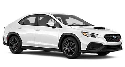 White 2026 Subaru WRX Base in three-quarter view