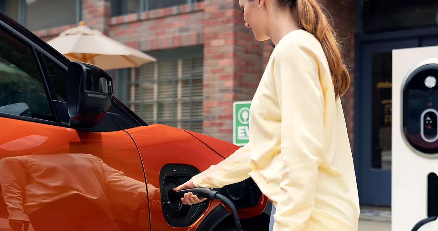 A 2026 Subaru Uncharted charging in cold weather