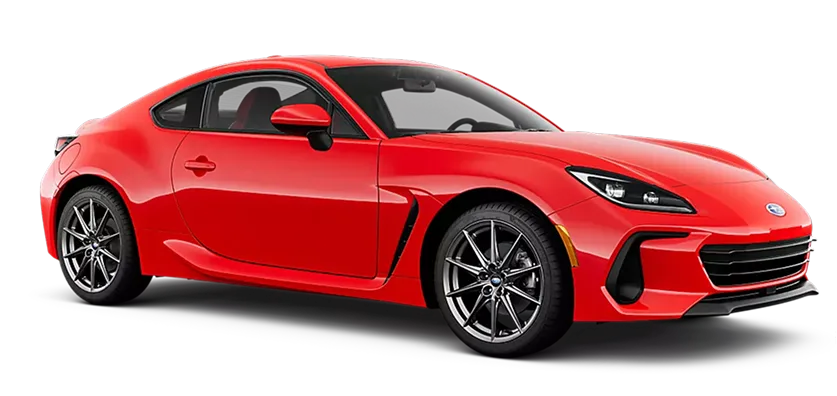 Red 2026 Subaru BRZ Limited in three-quarter view