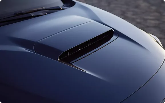 Close-up of the WRX bonnet scoop